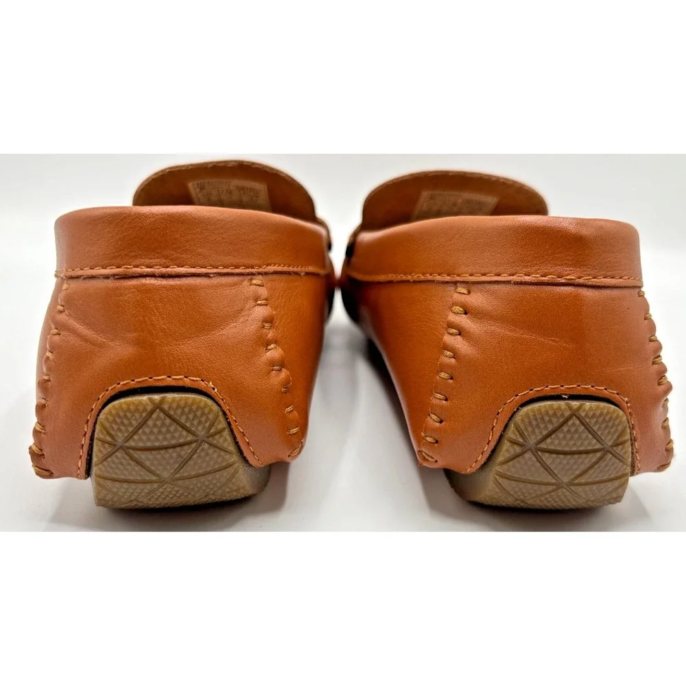 Jousen Milan Men's Penny Loafers Tan Slip On Driving Shoes Casual Size 8